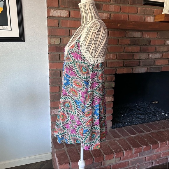 Lovers + Friends Hula Babydoll Dress in Mosaic Print Sz XS - Picture 6 of 10